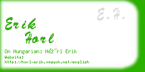 erik horl business card